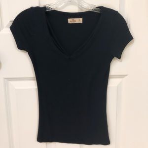 Navy blue ribbed hollister top